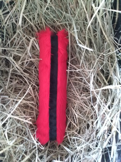 Red with black stripe